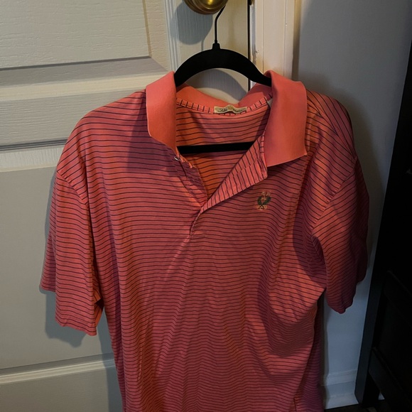 Peter Millar Other - Men's Peter Millar Pink Striped Polo Shirt
